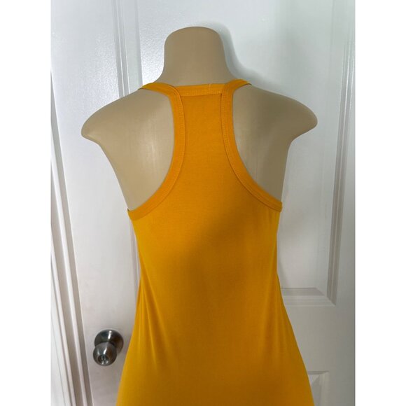 Sleeveless Mustard Yellow Racerback Maxi Dress - Picture 3 of 3